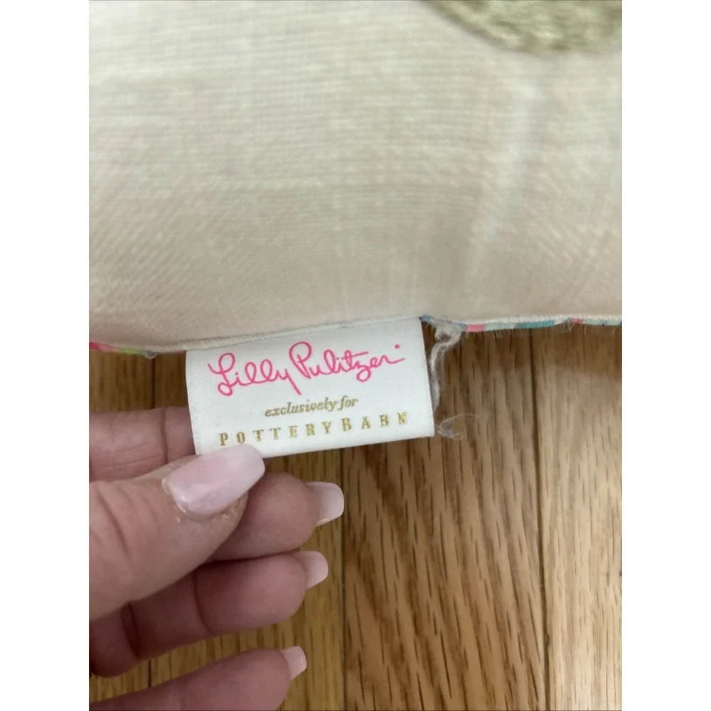 Lilly‎ Pulitzer Exclusively for Pottery Barn Reversable Embroidered Pillow